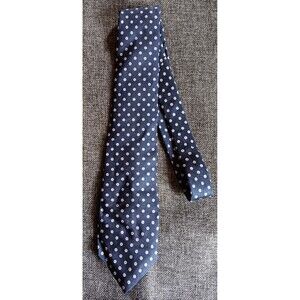 Dress Tie 70s 80s 90s Y2k Mens Resilo Blue Polka Dot classic 3 Wide